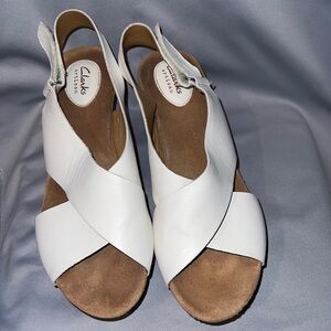 Clarks Artisan Sandal Wedges, Womens size 10